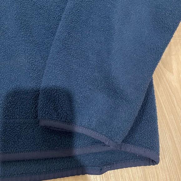 Mens PATAGONIA 1/2 Zip Pullover Blue Fleece Hand Warmer Pocket Sweater - Picture 3 of 4